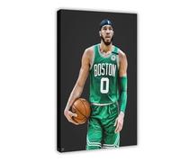 ELKPDOE Jayson Tatum Poster Basketball Photo 8 Canvas Poster Wall Art Decor Print Picture Paintings for Living Room Bedroom Decoration Frame:12x18inch(30x45cm)