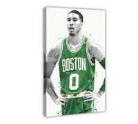 ELKPDOE Jayson Tatum Poster Basketball Photo 9 Canvas Poster Wall Art Decor Print Picture Paintings for Living Room Bedroom Decoration Frame:16x24inch(40x60cm)
