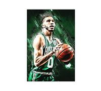 ELKPDOE Jayson Tatum Poster Basketball Photo Canvas Poster Wall Art Decor Print Picture Paintings for Living Room Bedroom Decoration Unframe:20x30inch(50x75cm)