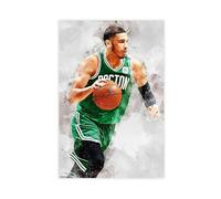 ELKPDOE Jayson Tatum Posters Basketball 1 Canvas Poster Wall Art Decor Print Picture Paintings for Living Room Bedroom Decoration Unframe:16x24inch(40x60cm)