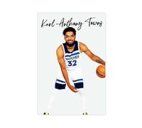 ELKPDOE Karl Anthony Towns Poster Basketball Photo Canvas Poster Wall Art Decor Print Picture Paintings for Living Room Bedroom Decoration Unframe:20x30inch(50x75cm)