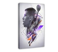 ELKPDOE Kevin Johnson Poster Basketball Photo Canvas Poster Wall Art Decor Print Picture Paintings for Living Room Bedroom Decoration Frame:16x24inch(40x60cm)