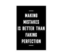 ELKPDOE Making Mistakes Is Better Poster Motivational Quotes | 16"L x 24"W, Unframed Print, Multiple sizes, Multiple frame styles, Wall Art Print, for Bedroom Decor