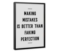 ELKPDOE Making Mistakes Is Better Poster Motivational Quotes 5 | 20"L x 30"W, Black Frame, Multiple sizes, Multiple frame styles, Wall Art Picture, for Living Room Decor