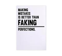 ELKPDOE Making Mistakes Is Better Poster Motivational Quotes 9 | 16"L x 24"W, Unframed Print, Multiple sizes, Multiple frame styles, Wall Art Paintings, for Office Decor