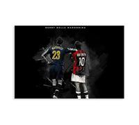 ELKPDOE Marco Materazzi Rui Costa Poster Football Art Canvas Poster Bedroom Decor Landscape Office Room Decor Gift Unframe:12x18inch(30x45cm)