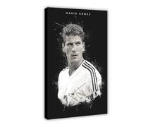 ELKPDOE Mario Gomez Poster Football Picture Canvas Poster Wall Art Decor Print Picture Paintings for Living Room Bedroom Decoration Frame:20x30inch(50x75cm)