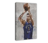 ELKPDOE Michael Porter Jr. Basketball Sport Poster Canvas Poster Wall Art Decor Print Picture Paintings for Living Room Bedroom Decoration Frame:16x24inch(40x60cm)