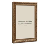 ELKPDOE Paradise Is Not A Place Poster Quotes | 12"L x 18"W, Retro Gold Frame, Multiple sizes, Multiple frame styles, Wall Art Print, for Home Decor
