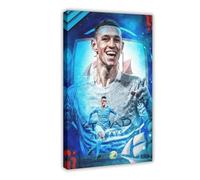 ELKPDOE Phil Foden Poster Football Picture 2 Canvas Poster Wall Art Decor Print Picture Paintings for Living Room Bedroom Decoration Frame:20x30inch(50x75cm)