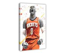 ELKPDOE Russell Westbrook Basketball Sport Poster 3 Canvas Poster Bedroom Decor Landscape Office Room Decor Gift Frame:16x24inch(40x60cm)