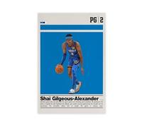 ELKPDOE Shai Gilgeous-Alexander Basketball Art Posters Canvas Poster Bedroom Decor Landscape Office Room Decor Gift Unframe:16x24inch(40x60cm)
