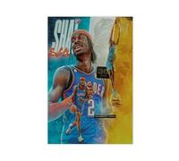 ELKPDOE Shai Gilgeous Alexander Poster Basketball Photo 6 Canvas Poster Wall Art Decor Print Picture Paintings for Living Room Bedroom Decoration Unframe:24x36inch(60x90cm)