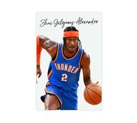 ELKPDOE Shai Gilgeous Alexander Poster Basketball Photo Canvas Poster Wall Art Decor Print Picture Paintings for Living Room Bedroom Decoration Unframe:20x30inch(50x75cm)