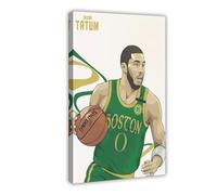 ELKPDOE TATUM Posters Basketball Canvas Poster Wall Art Decor Print Picture Paintings for Living Room Bedroom Decoration Frame:16x24inch(40x60cm)