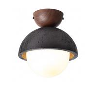 Elksdut Artistic Stone Flush Mount Ceiling Light, Modern Dome Ceiling Lamp