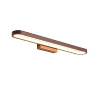Elksdut Brown LED Mirror Front Lamp Bathroom Mirror Lights Makeup Wall Sconce Lighting Fixture, Modern Oval Vanity Wall Mount Lamps Over Mirror Cabinet Lights for Washroom Bedroom Bath