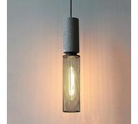Elksdut Concrete Pendant Light With A Metal Mesh Shade, Modern Industrial Hanging Cement Pendant Lighting Fixture For Kitchen Island Dinning Room Bedroom Living Room Bar