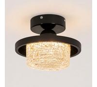 Elksdut Flush Mount Ceiling Light, 8.66 Inch Ceiling Fixture with Textured Resin Shade