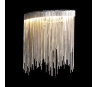 Elksdut Modern Simple Silver Wall Lamp, Tassel Hardware Chain Wall Light Indoor Decoration Wall Light, 9W LED SMD Light Source For House Living Room Bedroom Study Hallway [Energy Class