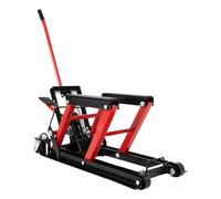 Elksften 1500lbs Motorbike Elevating Table, 4.53-14.37in Elevating Height Motorbike Scissor Jack, Hydraulic Foot-Operated Hoist Stand for Motorbike