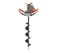 Elksften 71cc 2.3KW Petrol Earth Auger - Heavy Duty Fence Post Hole Digger with 3 Drill Bits (4/6/8 inch) & Extension Bar for Tree Planting, Poles and Garden Landscaping