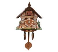 Elksften 9.84 x 3.94 x 19.69Inch Wooden Cuckoo Clock, Cuckoo Clock with Antique Pendulum, for Hotels, Offices, Living Rooms, Bedrooms, Corridors, etc