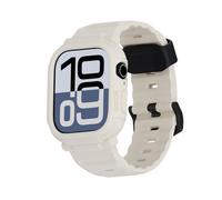 elkson Bands Case for Apple Watch Series 11 10 42mm for Men, Rugged Heavy Duty Bumper Tactical Strap Quattro Pro 2.0 Series for iWatch, Military Grade Durable Protective Cover, Shockproof, Starlight