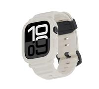 elkson Bands Case for Apple Watch Series 11 10 46mm for Men, Rugged Heavy Duty Bumper Tactical Strap Quattro Pro 2.0 Series for iWatch, Military Grade Durable Protective Cover, Shockproof, Starlight