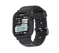 elkson - Case for Apple Watch Series 9 45mm SE 44mm Men Heavy Duty Tactical Strap Bumper Rugged Quattro Pro 2.0 Series iWatch, Durable Protective Cover Grade