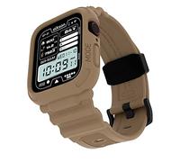 elkson Made for Apple Watch Band 41mm 40mm Bumper Case, Quattro Pro Rugged Men Bands for Apple Watch SE 3/2/1 and iWatch Series 9 8 7 6 5 4 Cover, Sport Military Protective Cases Drop-Proof Desert Tan