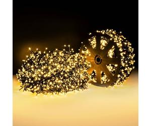 ELKTRY 25M 1000LED Christmas Tree Lights Outdoor/Indoor, Green Wire Christmas String Lights Plug in, Ultra Bright 8 Modes Waterproof Twinkle Lights for Xmas Tree Party Wedding Decoration, Warm White