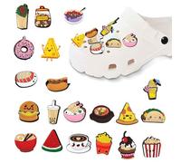 Elkuaie 20PCS Shoe Decoration Accessories, Cartoon Food Shoe Accessories, Shoe Charm Pendants, Cute Shoe Clip Decorations for Boys, Girls, Adults, Teens