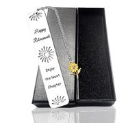 Elkuaie Retirement Gift Bookmark, 'Happy Retirement' & 'Enjoy the Next Chapter', Metal, 1 Piece