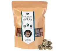 Elkwood 100% Natural Cod Fish Skin Cubes for Dogs (130g) | High in Protein, Omega-3 Rich Treats for Joint, Immune & Coat Health - Sustainably Sourced, Air-Dried & Perfect as High-Value Training Treats