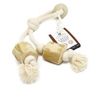 Elkwood Coffee Wood Bar Tug Toy | Durable Rope Chew, Hypoallergenic & Natural, Calorie-Free, Sustainable Tug Toy - No Caffeine, Sugar, or Artificial Ingredients