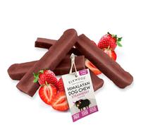 Elkwood Himalayan Yak Chews for Dogs - XL (Pack of 8) - Strawberry Flavour | Long-Lasting Chews for Adult Dogs & Strong Chewers, 100% Natural, High Protein - Supports Dental Health