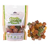 Elkwood Natural Dog Dental Training Treats 100g | Sponge Dental Chew for Teeth Cleaning & Fresh Breath | Low-Fat & Grain-Free Dog Treats to Remove Plaque and Tartar - No Artificial Additives