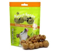 Elkwood Rattlesnaps Dog Dental Chews & Treats (4-Pack) | Peanut & Pumpkin with Chicken - Antioxidant-Rich, Grain-Free Chews, Promotes Healthy Teeth, Gums & Digestion