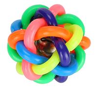 Ell Ball Toys, Pet Vocal Toy Dog Colorful Soft Bell Chew Toys, 3 Inch TPR Chewing Balls Small Squeak ToysMedium 7.5cm 3in Interactive with Inside for Dogs Mini Pigs (Medium size 7.5cm)