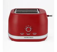Hamilton Beach Toaster, 2 Slice, Ella, 800W, Wide Slots, 7 Variable Browning Levels, Defrost, Cancel & Reheat Settings, Removable Crumb Tray, Integrated Cord Storage, Matte Red - HBT1322MR