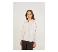 Ella Astra Embroidered Blouse Ecru