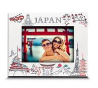 ELLA BUSTA-Japan Theme Picture frame-Wedding, Engaged, Honeymoon, Vacation in Japan - UV Print Japan symbols Design set (5x7 Horizontal)