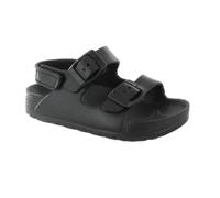 ella Childrens Sliders Sandals Kids Toddler Infant Pool Slides Summer Beach Holiday Lightweight EVA Buckle Slip Ons (Black, UK Footwear Size System, Toddler, Women, Numeric, Medium, 6)