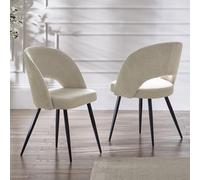 Ella Dining Chair - Set of 2 - Calico Cream Fabric