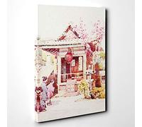 Ella Du Cane Japanese Oriental A Buddhist Shrine Canvas Print | Gallery Wrapped 30mm Frame Wall Art | 30x20 inches | Ready to Hang | Asian Picture | Living Room Bedroom Lounge Office