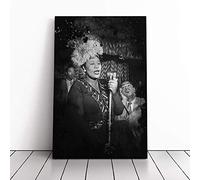 Ella Fitzgerald - | Canvas Wall Art Print | Framed & Ready to Hang Picture | Modern Home Decor for Living Room, Bedroom, Kitchen or Office | 20x14 Inches