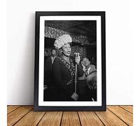 Ella Fitzgerald | Framed Wall Art Print | Modern Home Decor Picture | Ready to Hang Artwork for Living Room, Bedroom, Kitchen or Office | Multiple Sizes