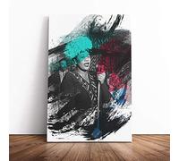 Ella Fitzgerald V2 | Canvas Wall Art Print | Framed & Ready to Hang Picture | Modern Home Decor for Living Room, Bedroom, Kitchen or Office | 30x20 Inches