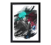 Ella Fitzgerald V2 Framed Wall Art Print A2 Black